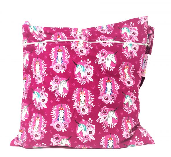 wetbag nasstasche sendoro shop kk fabrics & creations pink rosa einhorn pferd umweltfreundlich waschbar wiederverwendbar