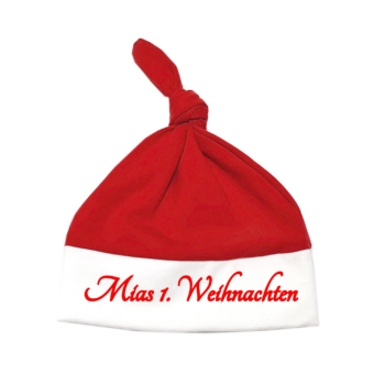 mütze mit namen rot weiss erstes weihnachten first christmas kapa prvi bozic