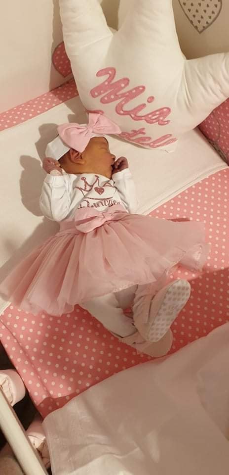 kronekissen mit namen baby geschenk tüllrok body princess